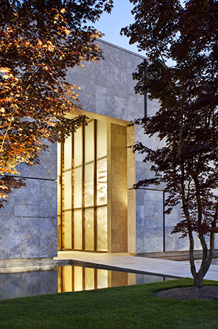 Architecture is a noun poster image, Entrance to the new Barnes Foundation Museum in Philadelphia designed by Tod Williams 