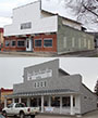 before-and-after photos of the building that now houses the Andover and Allegany County historical societies.
