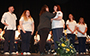 nursing students on stage at their pinning ceremony
