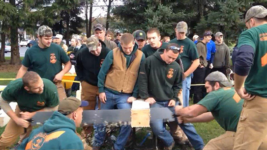 Pioneer Woodsmen’s Club at competition